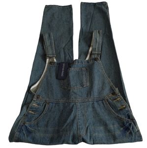 NWT Anna Kaci XL Distressed Sandy Blue Overalls